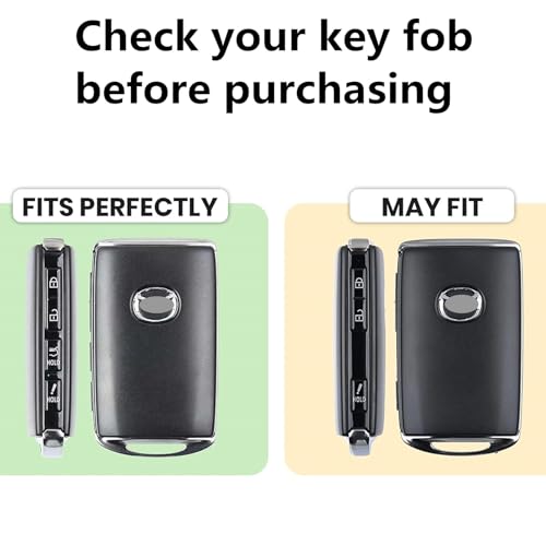 Mazda 3 Key Fob Case Compatible with 3,3 Hatchback 2020-2024, Remote Car Key Protector Case with Keychain, Leather Condi