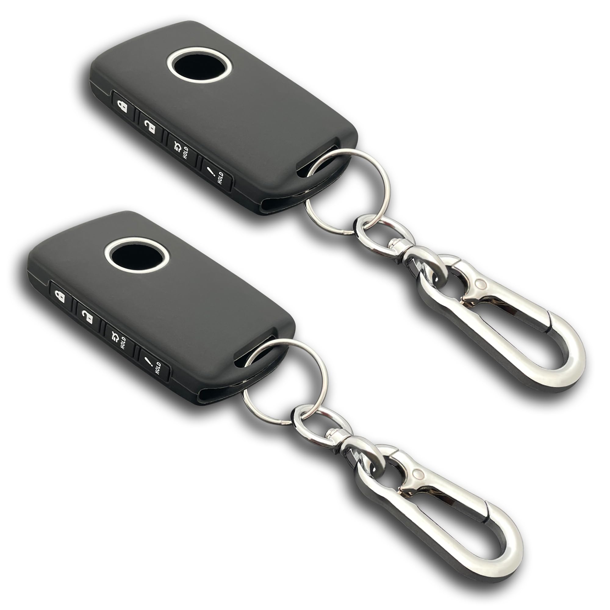 TANDRIVE Key Fob Cover for Mazda CX-5 CX-30 CX-50 CX70 CX90 2024-2019 3 6 CX-9 MX-5 Miata, Silicone, 4-Button, 2-Pack, B