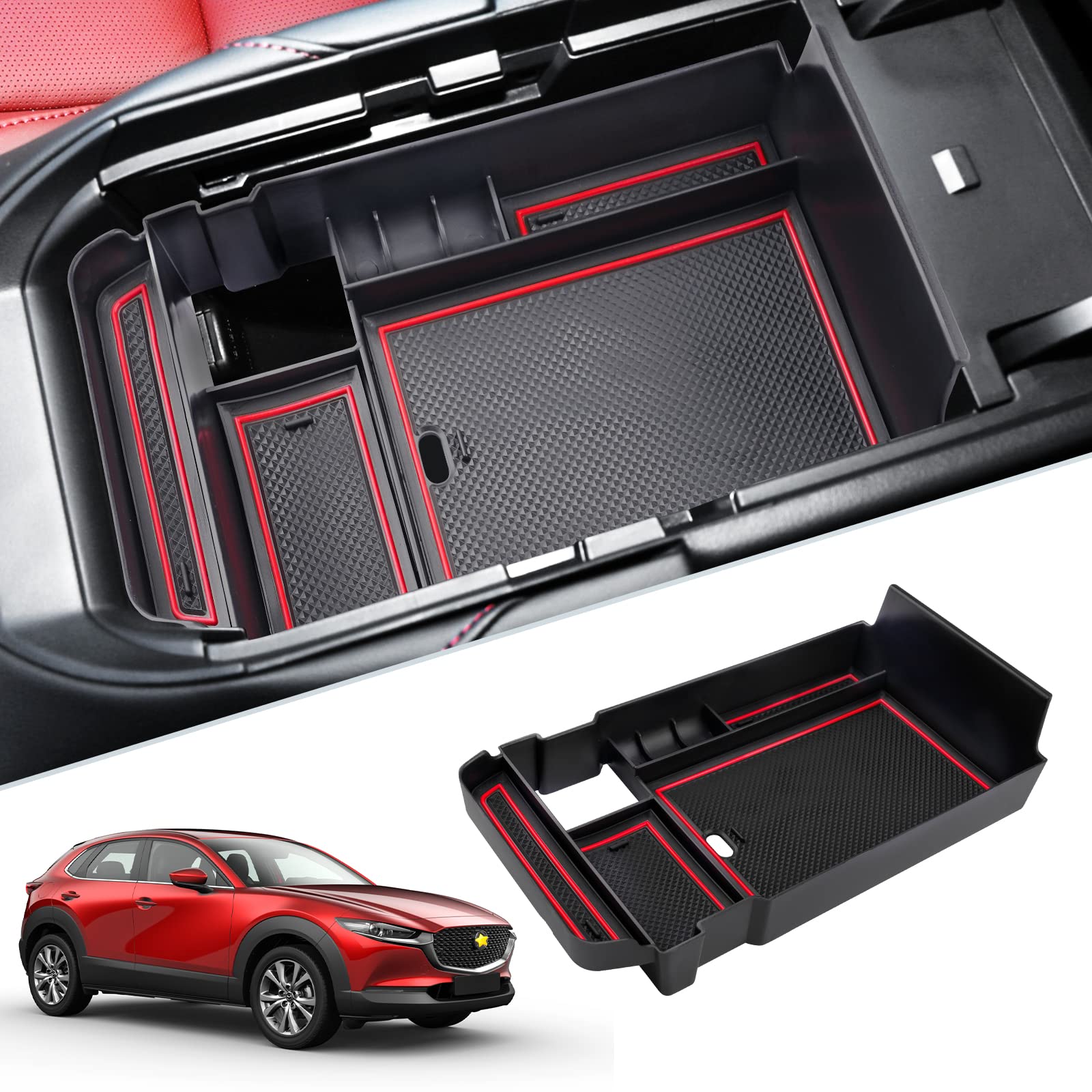  Red Mazda CX-30 2023-2025 Center Console Organizer
| Mazda CX-30 2024-2025 Center Console Tray with Coin Holder
| 2023-