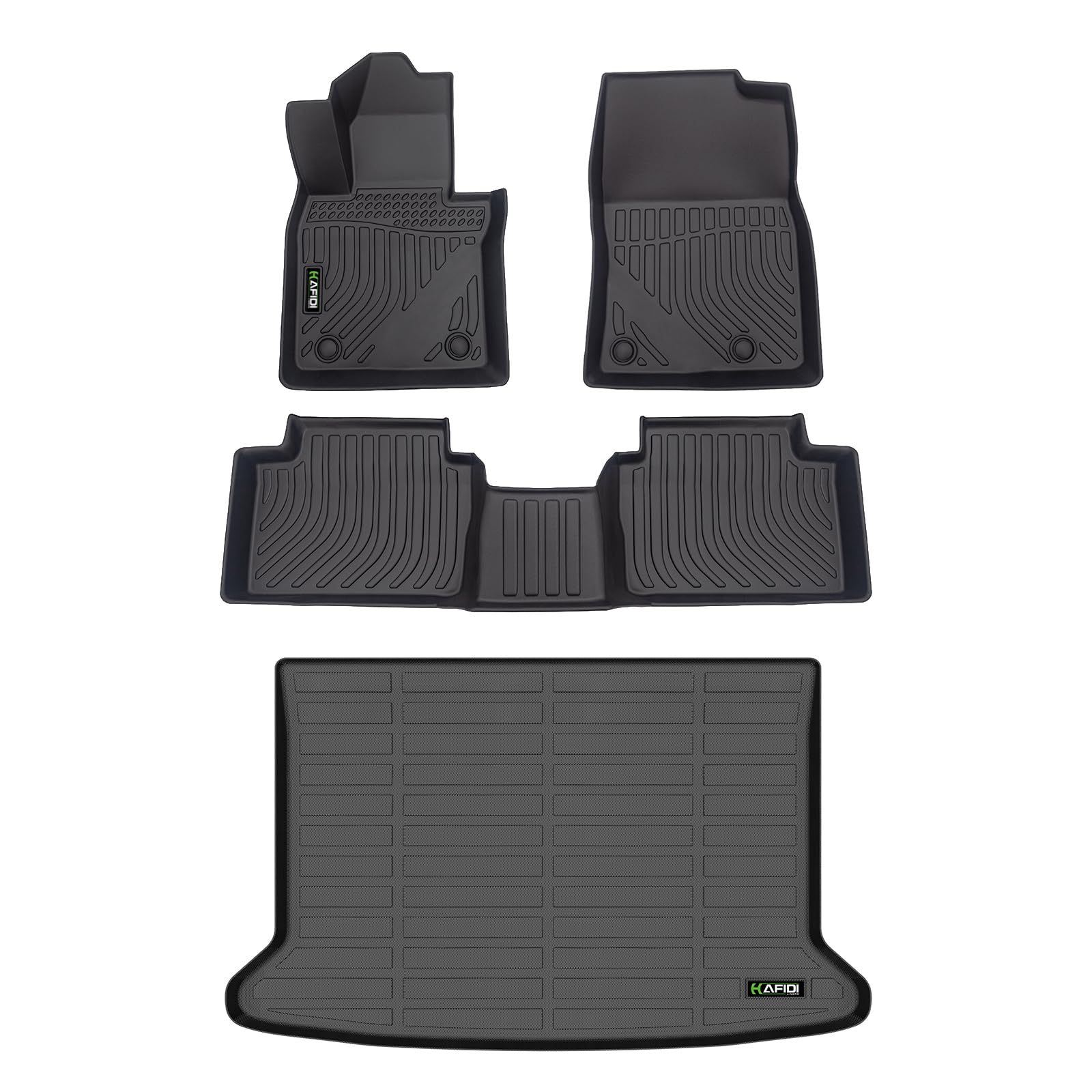 All Weather Car Floor Mats & Cargo Liner for Mazda CX-30 2020-2024 - Custom Fit Full Set - Black - All Weather Protectio